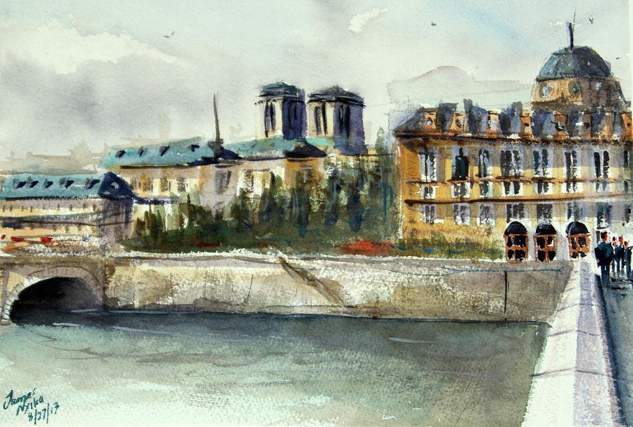 Paris, France - Left Bank Painting by James Nyika