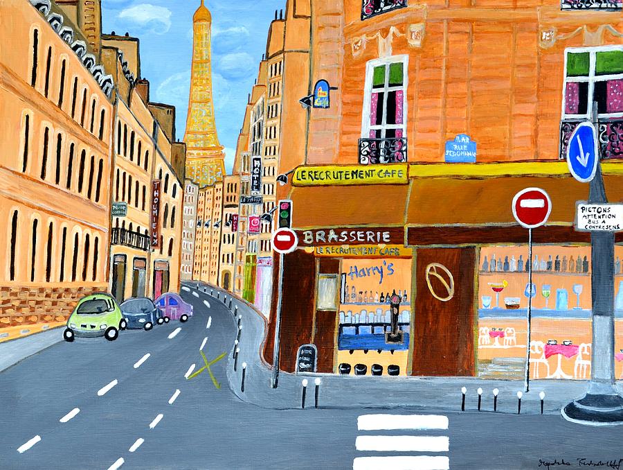 Paris France Rue St Dominique Painting By Magdalena Frohnsdorff