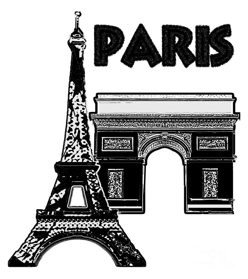 Paris Mixed Media - Paris Graphique by Pharris Art