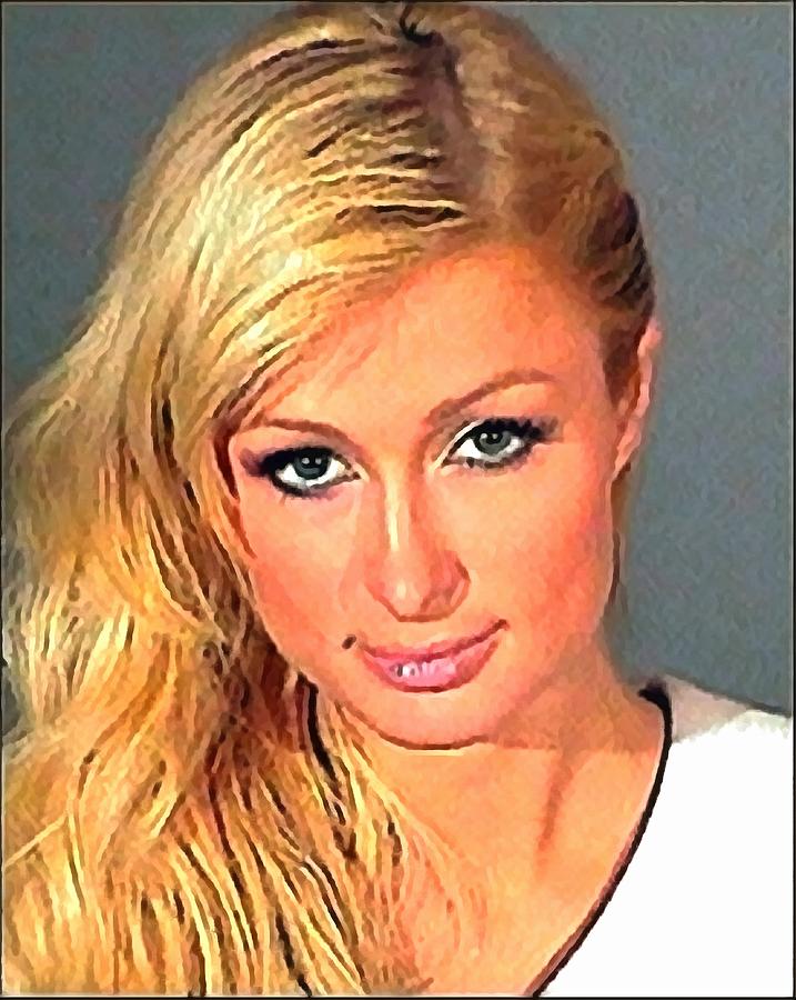 Paris Hilton Mug Shot Digital Art by Police Records