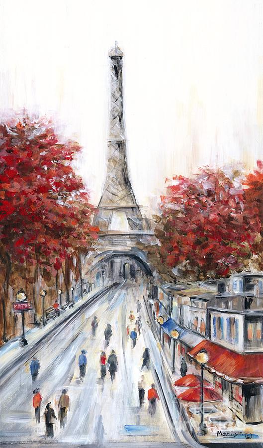 Paris In The Fall Painting by Marilyn Dunlap