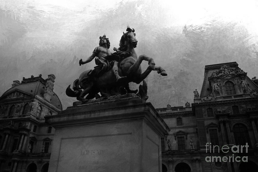 Paris King Louis XIV Louvre Palace Monument - Paris French Kings  Photograph by Kathy Fornal