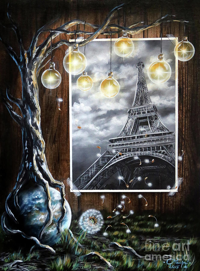 Paris Painting by Lachri