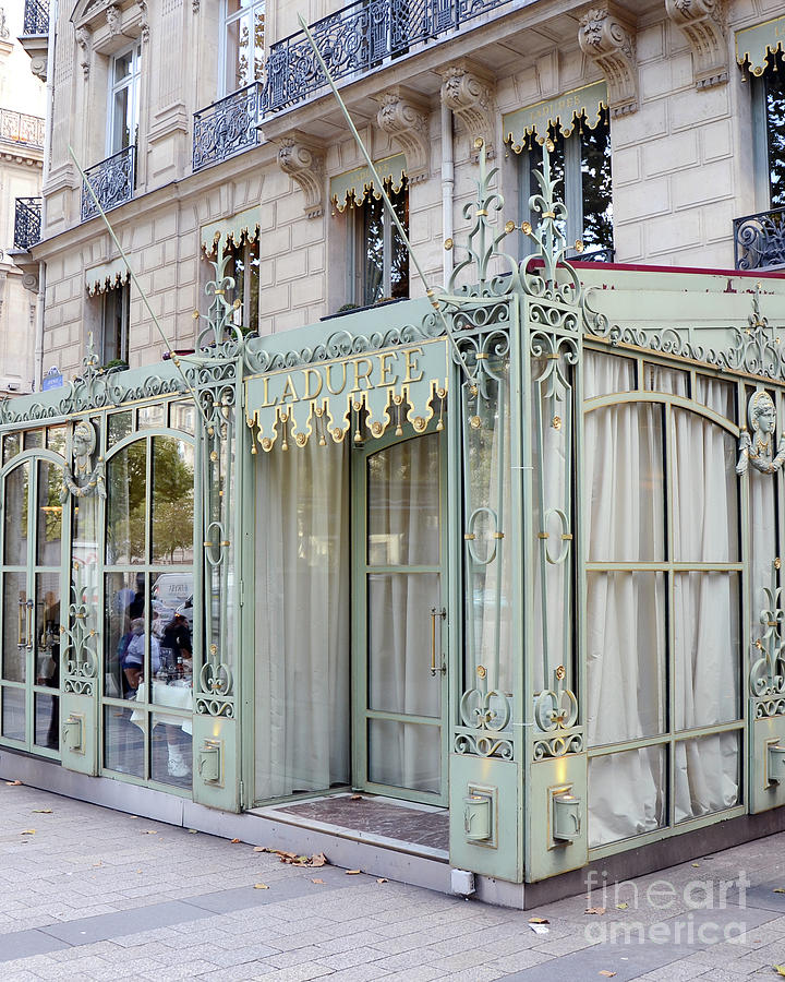Paris Laduree Door - Paris Laduree Sign - Paris Laduree Architecture Door Storefront  Photograph by Kathy Fornal