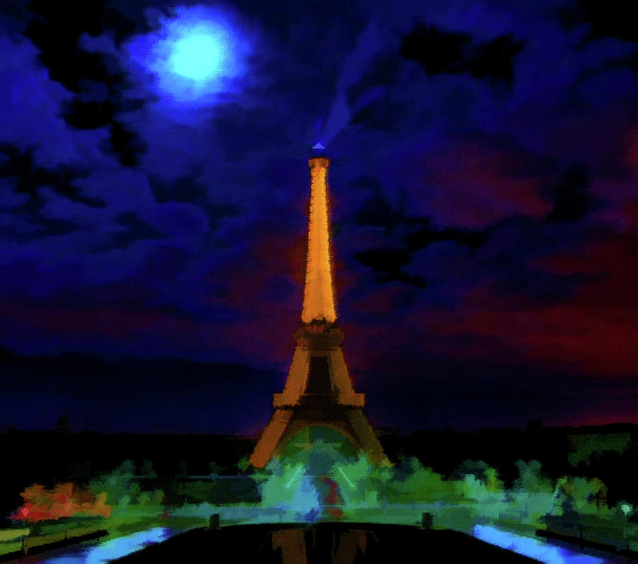 Paris Lights Painting by DJ Fessenden