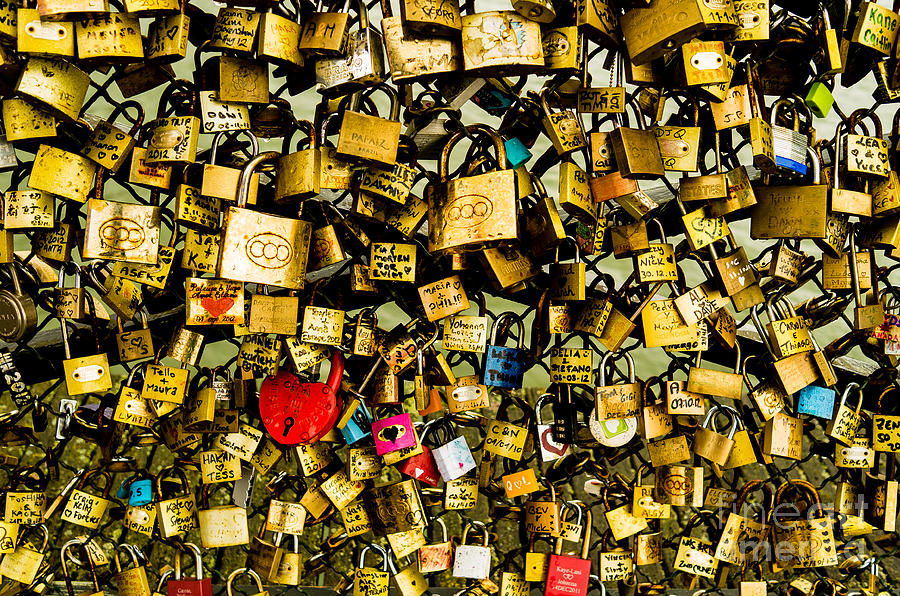 Paris Love Locks Photograph by M G Whittingham