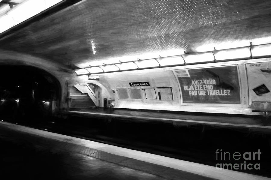 Paris Metro Dreams BW Photograph by Mel Steinhauer