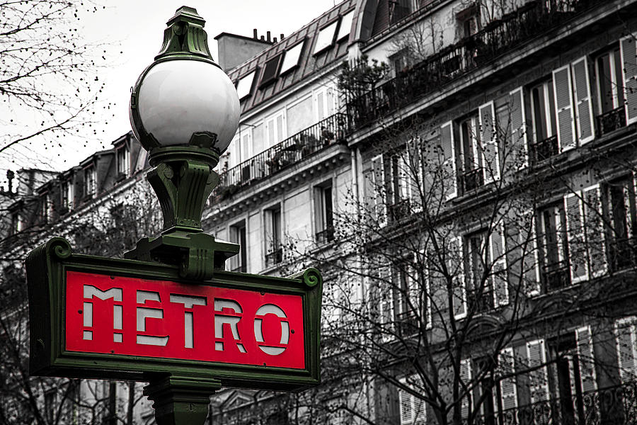 Paris Photograph - Paris Metro in Color by Andrew Soundarajan