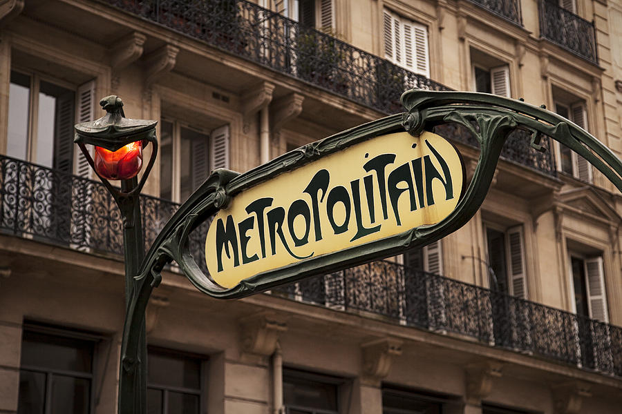 Paris Metro Sign Photograph by Andrew Soundarajan