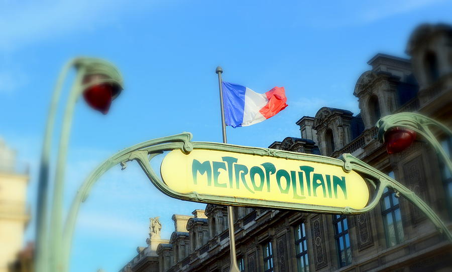 Paris Metro Sign Photograph by Marla McPherson
