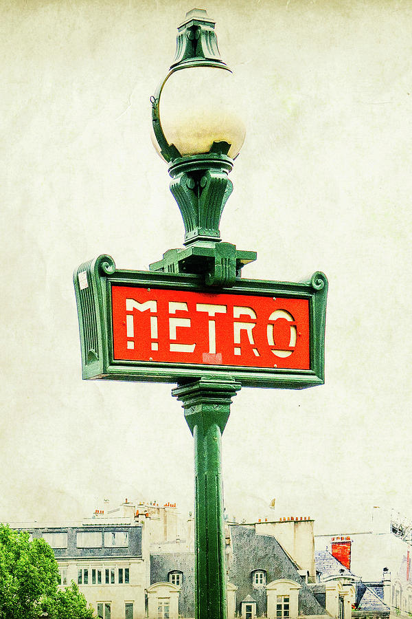 Paris Metro Sign Photograph By Stulaine Studios - Fine Art America