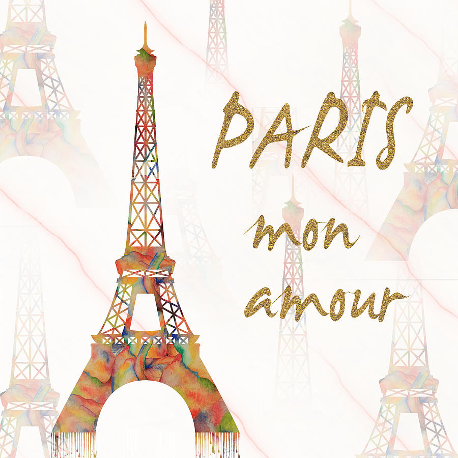 Paris Painting - Paris Mon Amour mixed media by Georgeta Blanaru