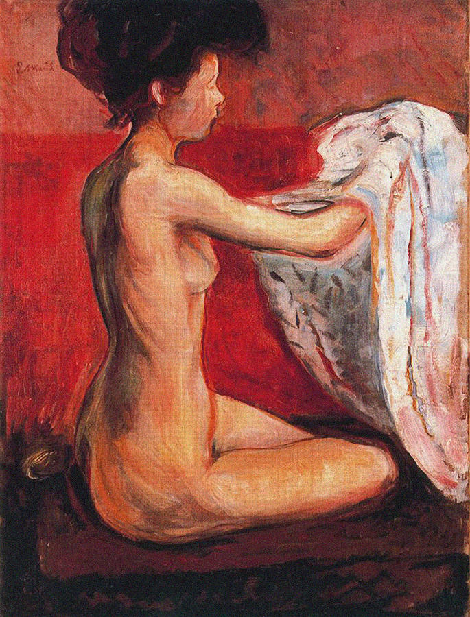 Impressionism Painting - Paris Nude 1896 by Edvard Munch