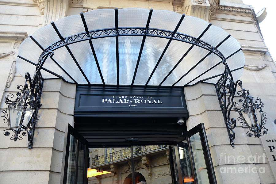 Paris Palais Royal Hotel Door - Paris Art Nouveau Hotel Palais Royal Entrance Architecture Photograph by Kathy Fornal