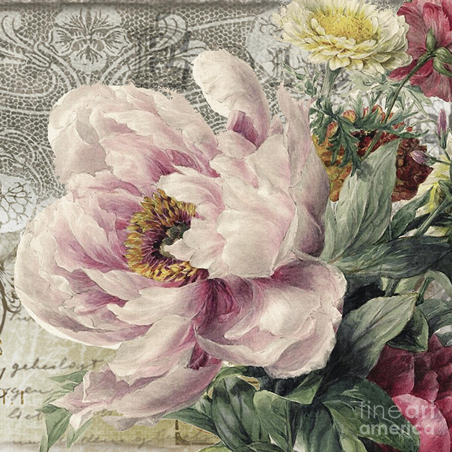 Paris Peony Painting by Mindy Sommers