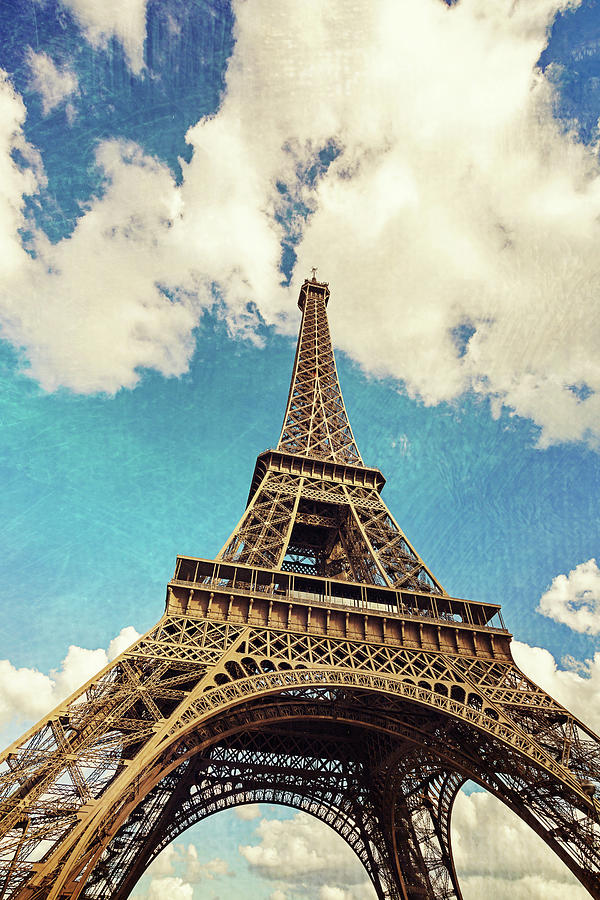 Paris Photography - Eiffel Tower Blue Photograph by Melanie Alexandra Price