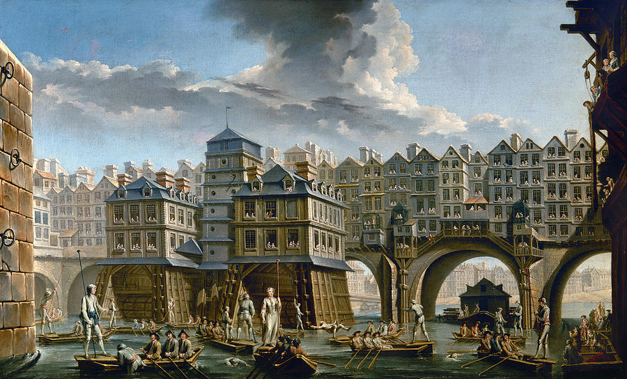 Paris: Pont Notre-dame Painting by Granger