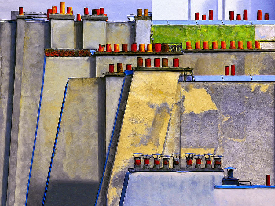 Paris Roof Tops 1 Painting by Dominic Piperata