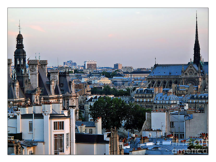 Paris Photograph - Paris Rooftop by Joan  Minchak
