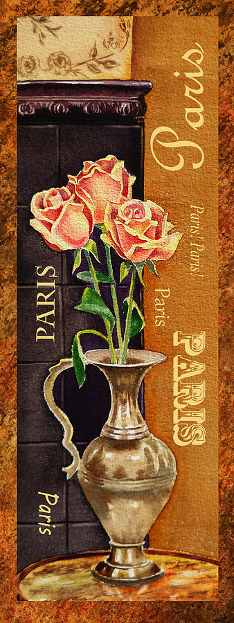 Paris Roses Painting by Irina Sztukowski