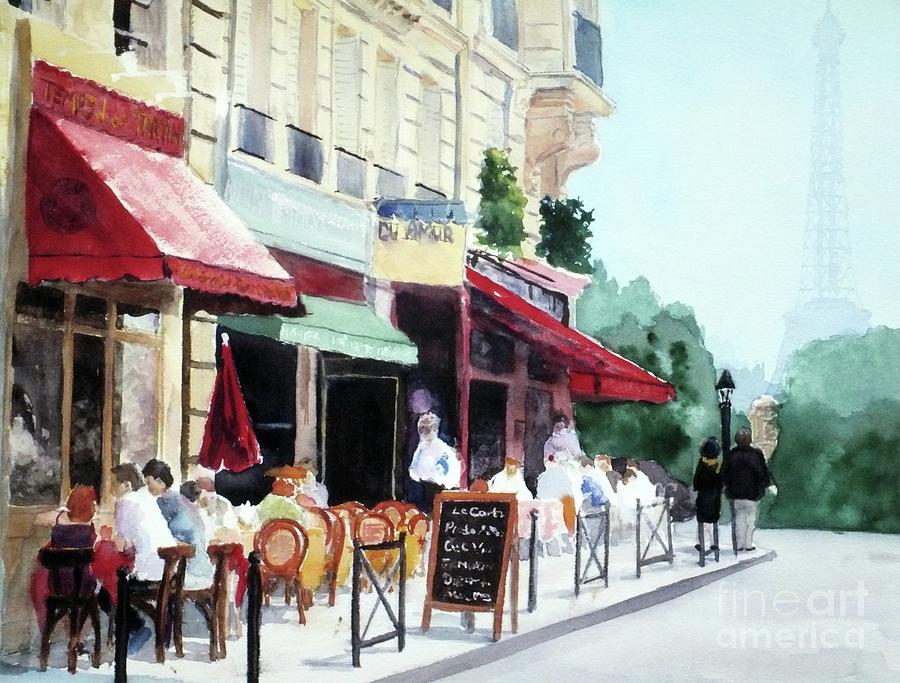 Paris, Rue Cler Painting by Lee Allen - Fine Art America