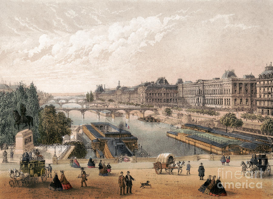 Briton Riviere Drawing - PARIS, SEINE, c1875.  by Granger