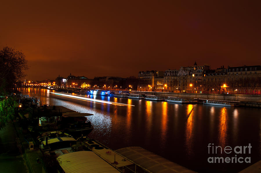 Paris Seine docks Photograph by Jerome Bucamp - Pixels