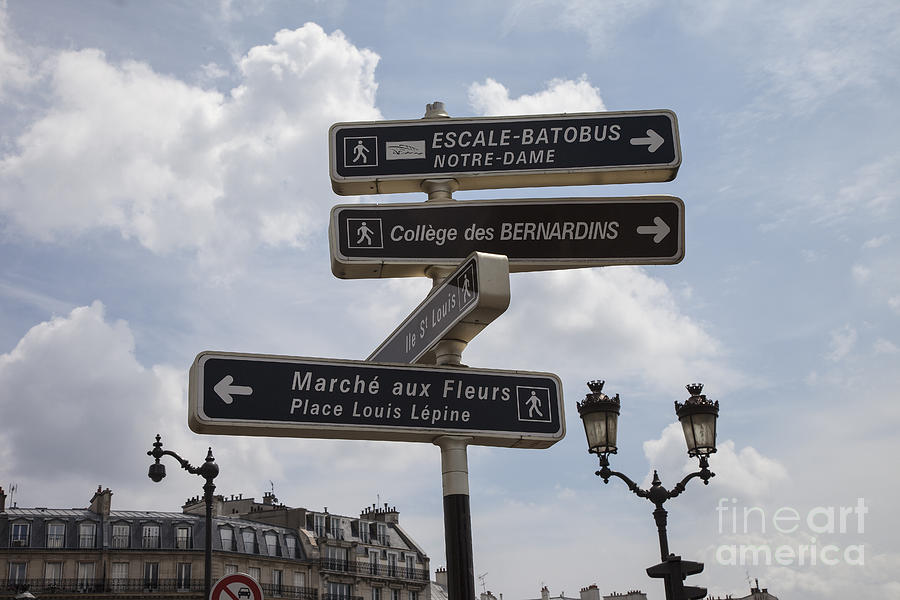 Paris Signs Photograph by Timothy Johnson