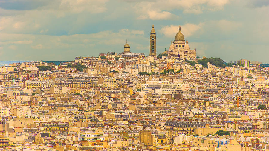 Paris Skyline overlooking Montmartre Photograph by Patrick Kain