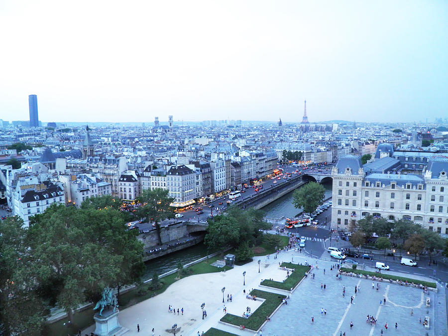 Paris Photograph - Paris Skyline With Eiffel Tower by Leone M Jennarelli