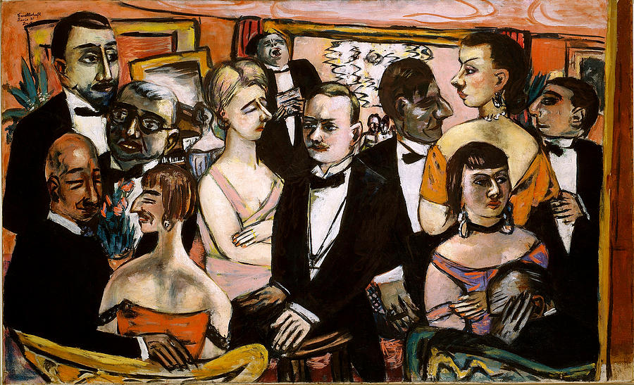Paris Society Painting by Max Beckmann