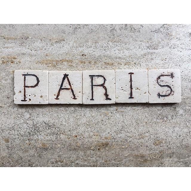 Paris Photograph - Paris, Souvenir City Name Carved On by Adriano La Naia