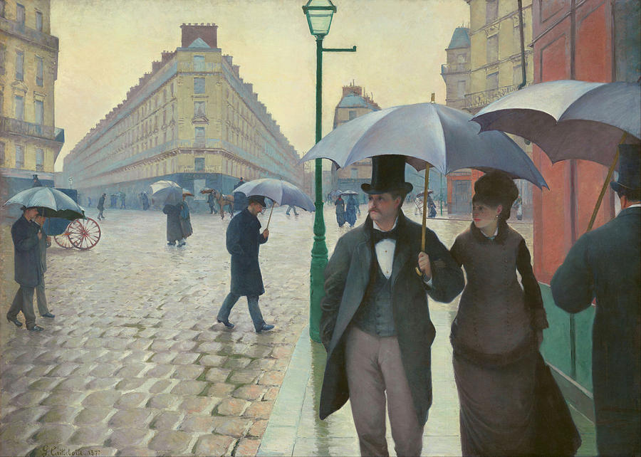 Paris Street Rainy Day by Gustave Caillebotte 1877 Painting by Movie Poster Prints