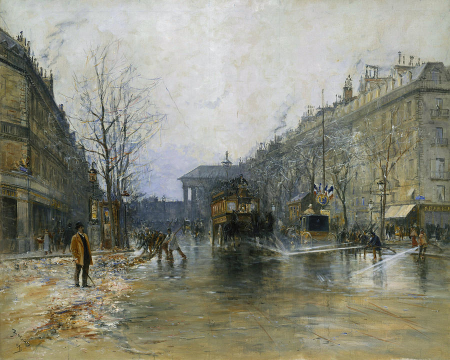 Paris Street Scene Painting By Frank Boggs