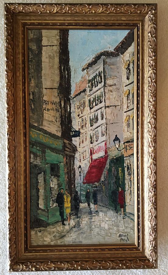 Paris Street Scene Painting by Paul Durair