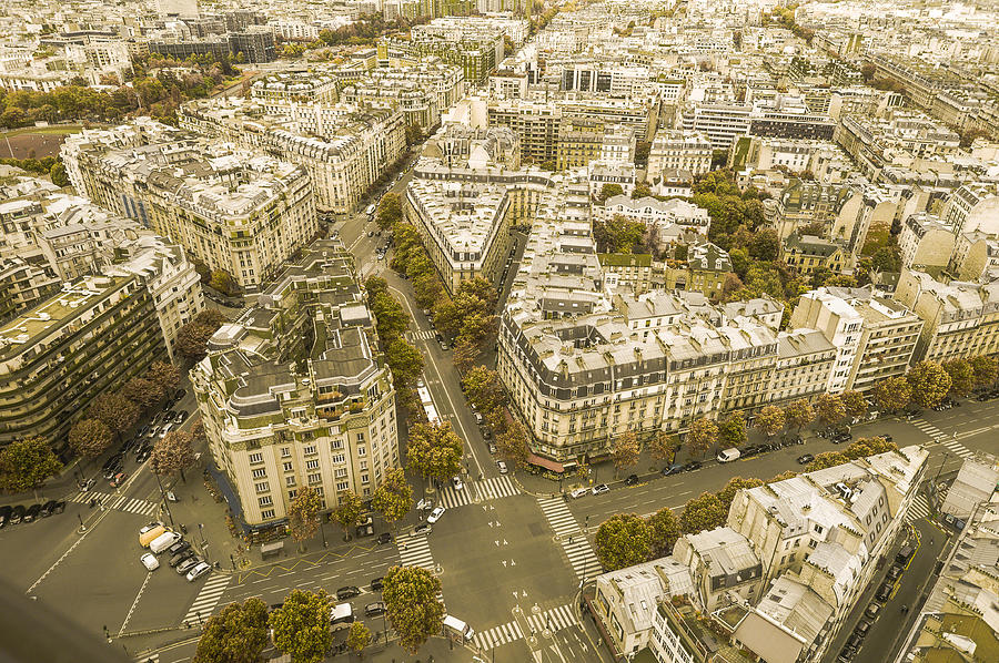 Paris streets from above Photograph by Patrick Kain
