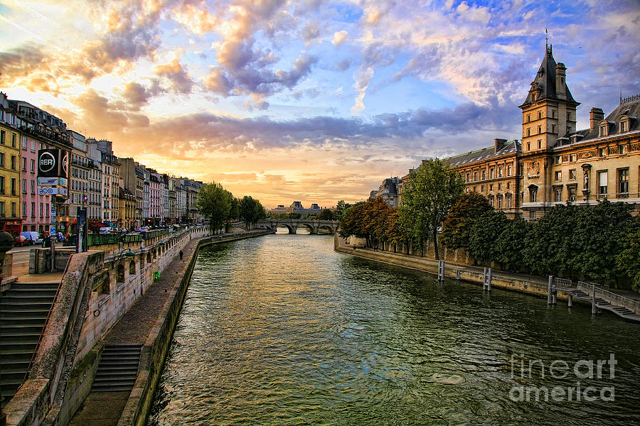 Paris The Seine River Architecture  Photograph by Chuck Kuhn