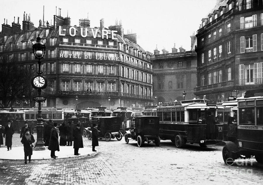 Clock Photograph - PARIS: TRAFFIC JAM, c1920 by Granger