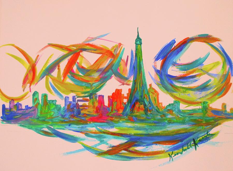 Paris Twist Painting by Kendall Kessler