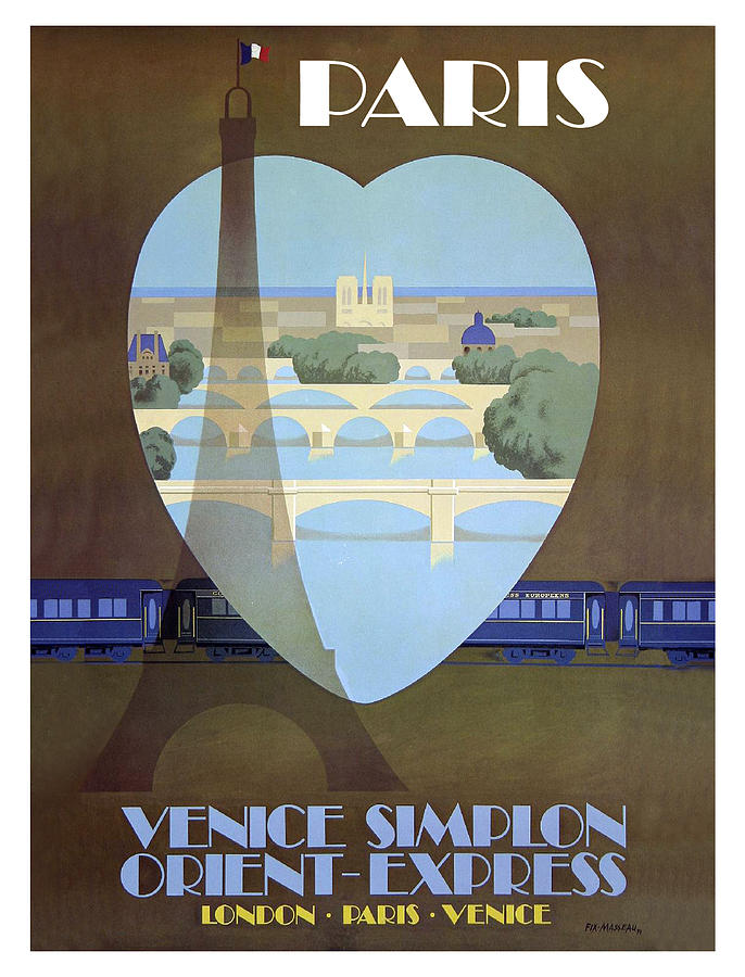 Paris Venice railway, Orient Express Painting by Long Shot