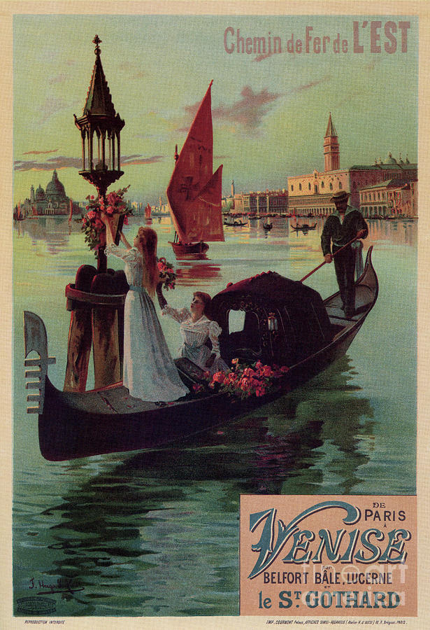 Paris Venice Victorian travel Drawing by Heidi De Leeuw