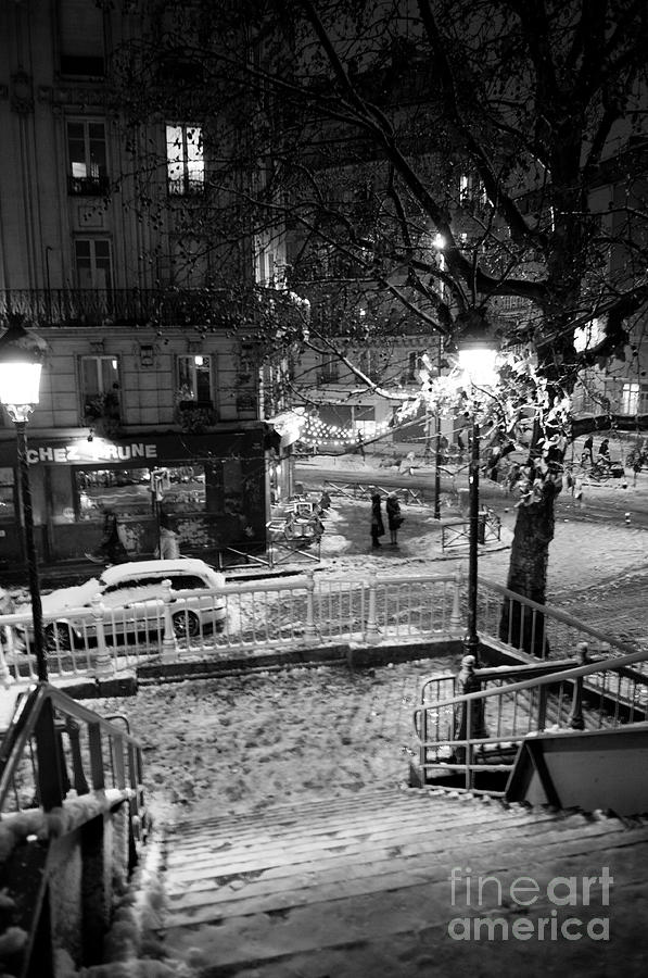 Paris Winter Night Photograph By Jerome Bucamp