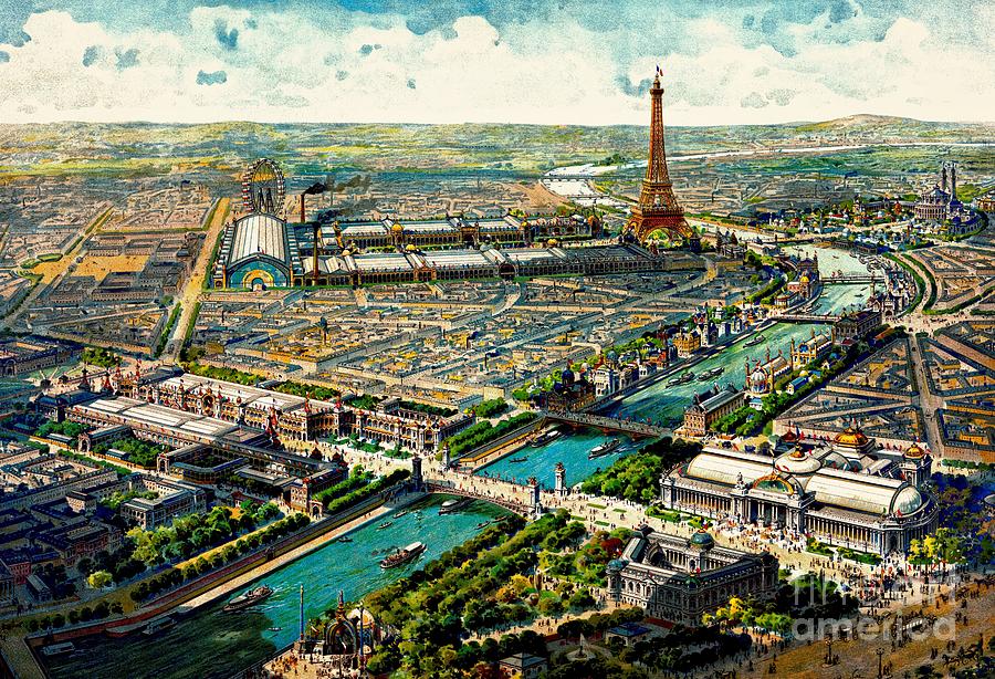 Paris World Expo 1900 Drawing by Heidi De Leeuw