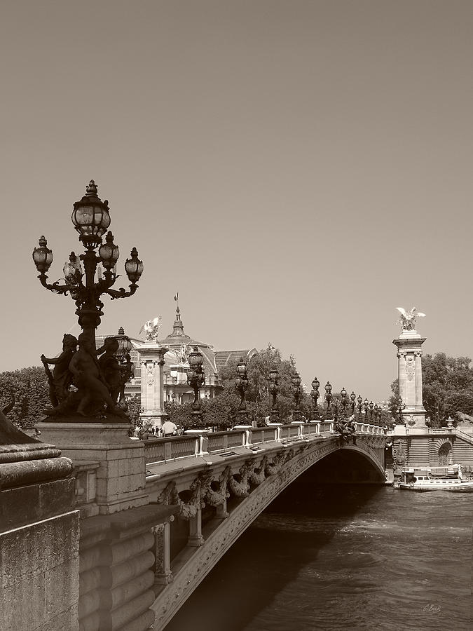 Parisian Bridge, Monochrome Photograph by Gordon Beck