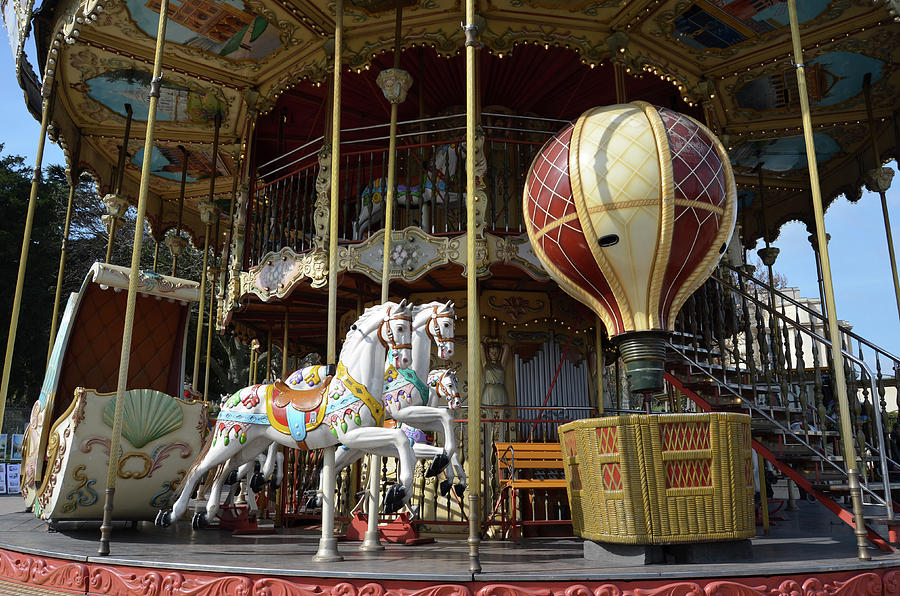 Parisian Carousel Paris France at the base of Eiffel Tower Photograph by Shawn OBrien
