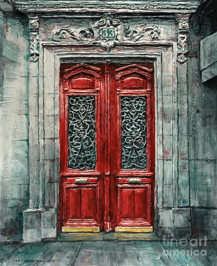 Parisian Door No. 33 Painting by Joey Agbayani