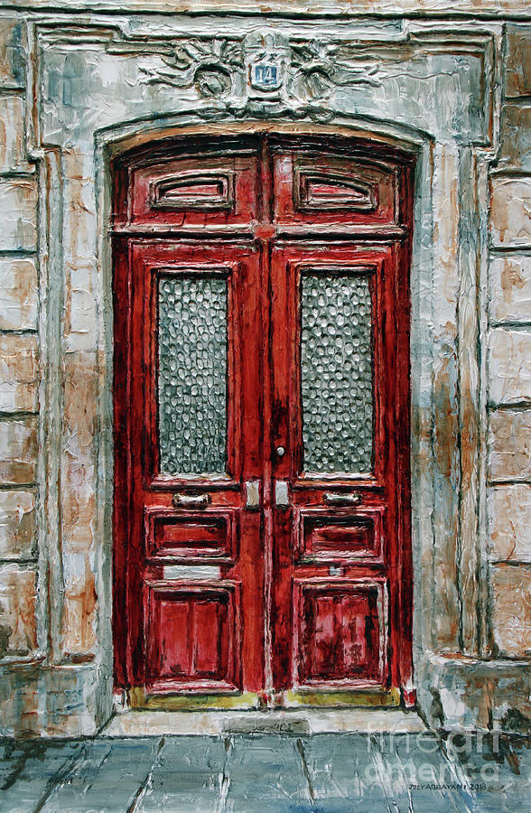 Parisian Door No.14 Painting by Joey Agbayani