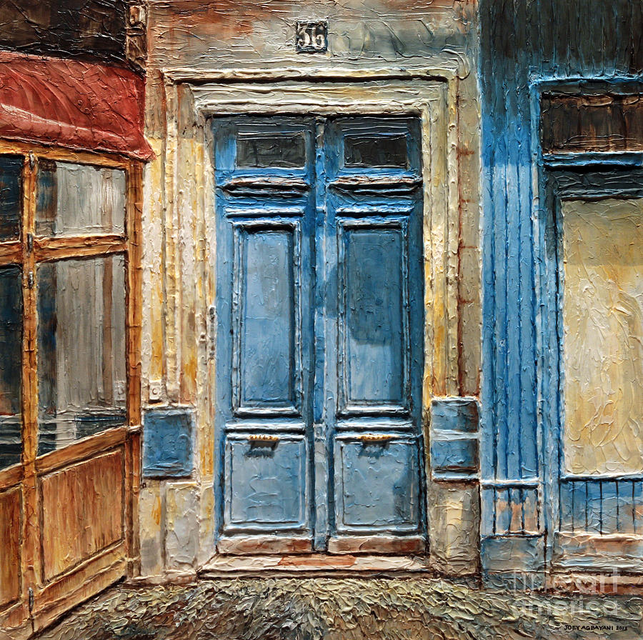 Parisian Door No.36 Painting by Joey Agbayani