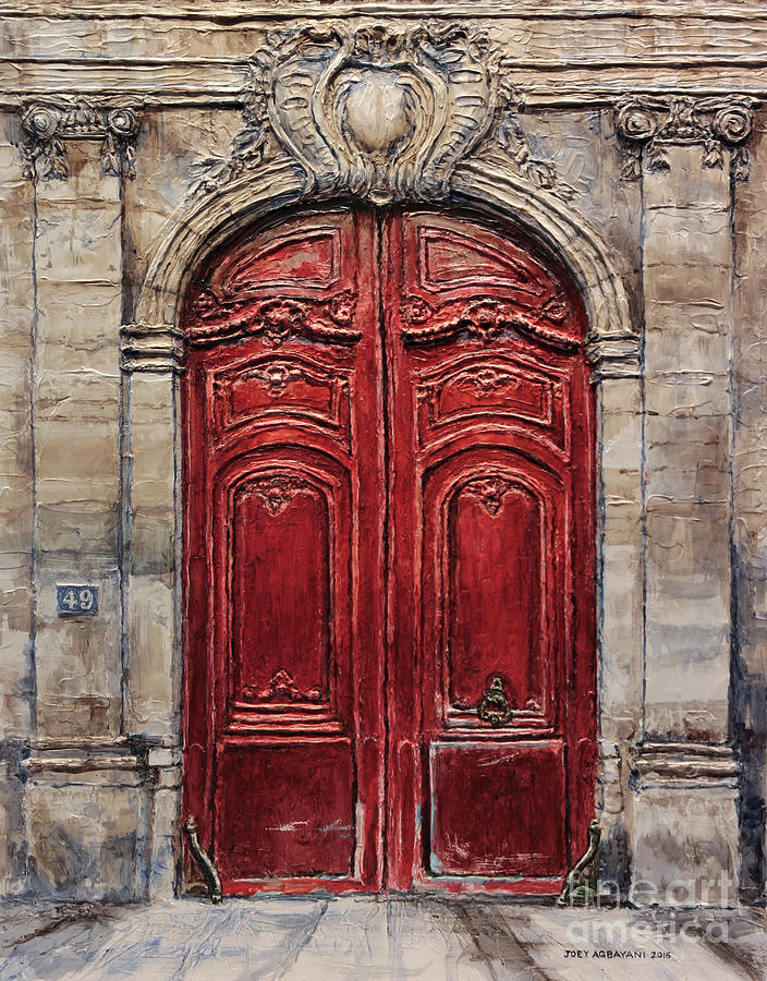 Parisian Door No.49 Painting by Joey Agbayani