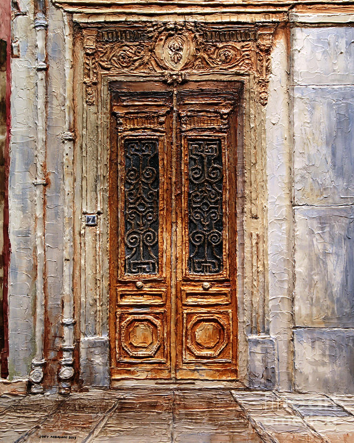 Parisian Door No.7 Painting by Joey Agbayani